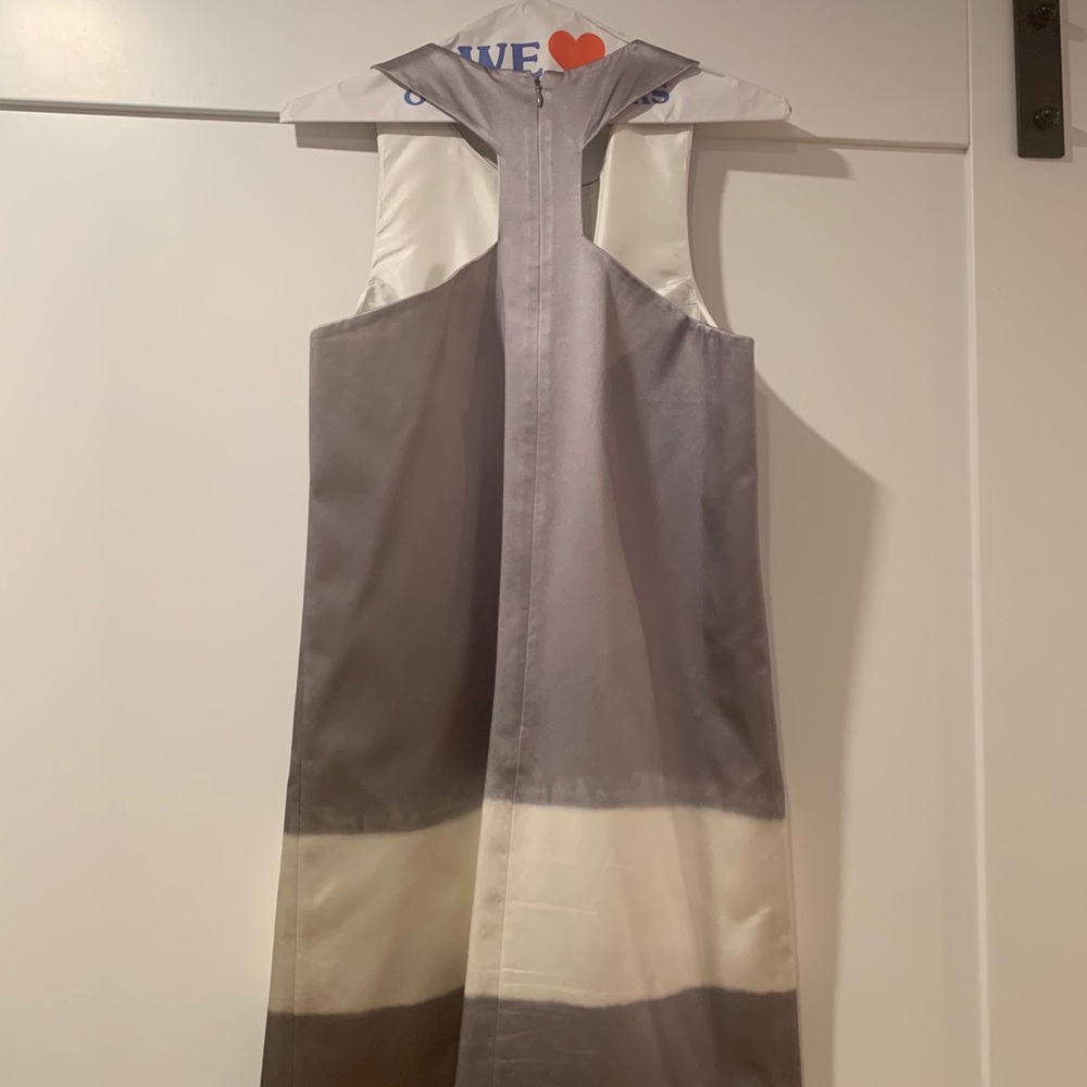 Silk/cotton racer back dress